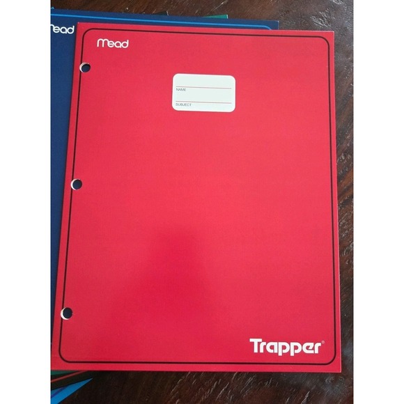 Vtg 6 Pack Mead Trapper Keeper Portfolio 2 Pocket 3 Ring Color Folders 1996 READ - Picture 4 of 16